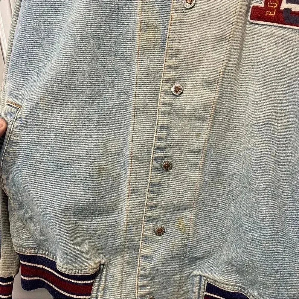 Vintage U.M. B-54 Equipment VTG Men's Denim Varsity Jacket Size Medium - Picture 6 of 16